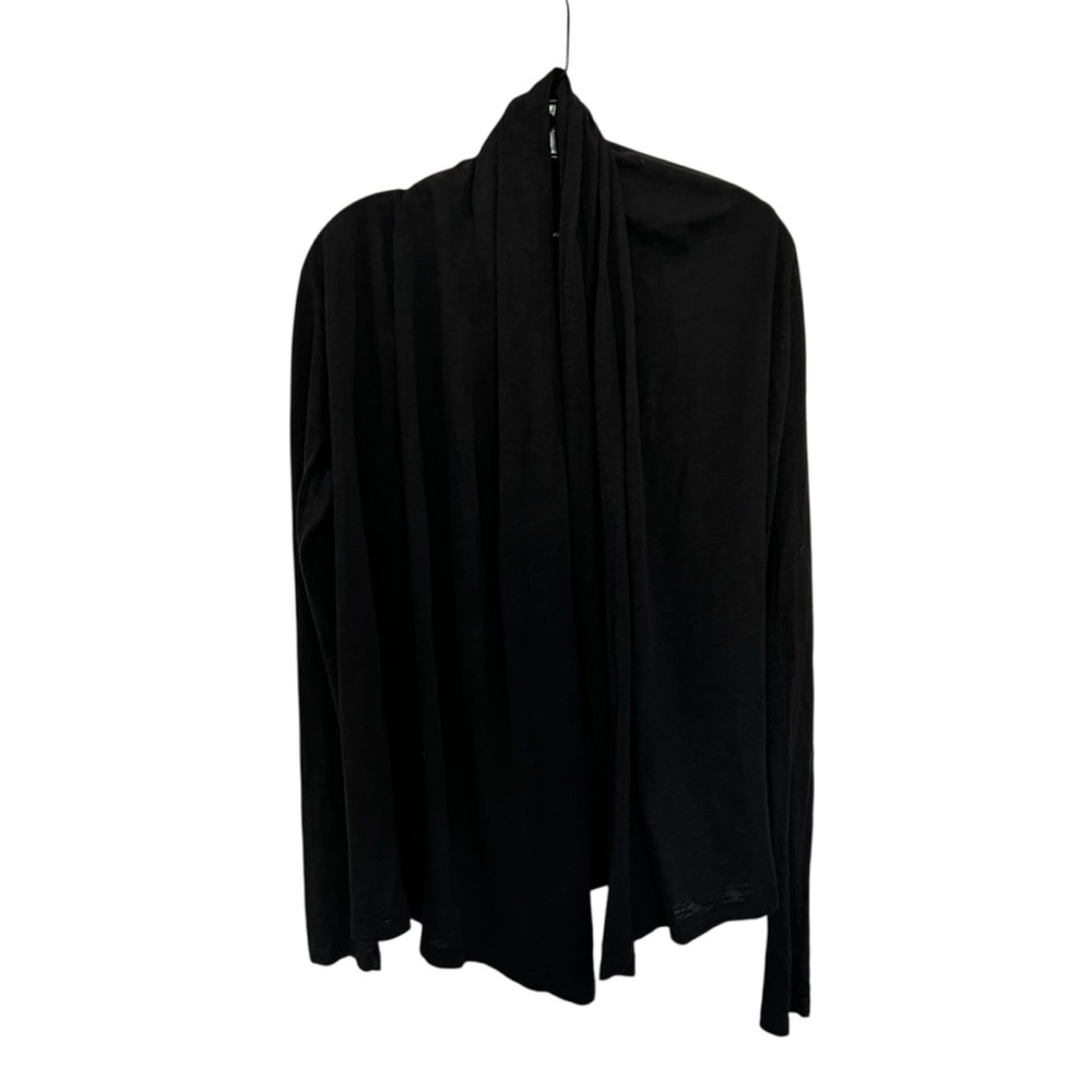 Alternative Black Drapey Open Front Cotton Cardigan Shawl Size S